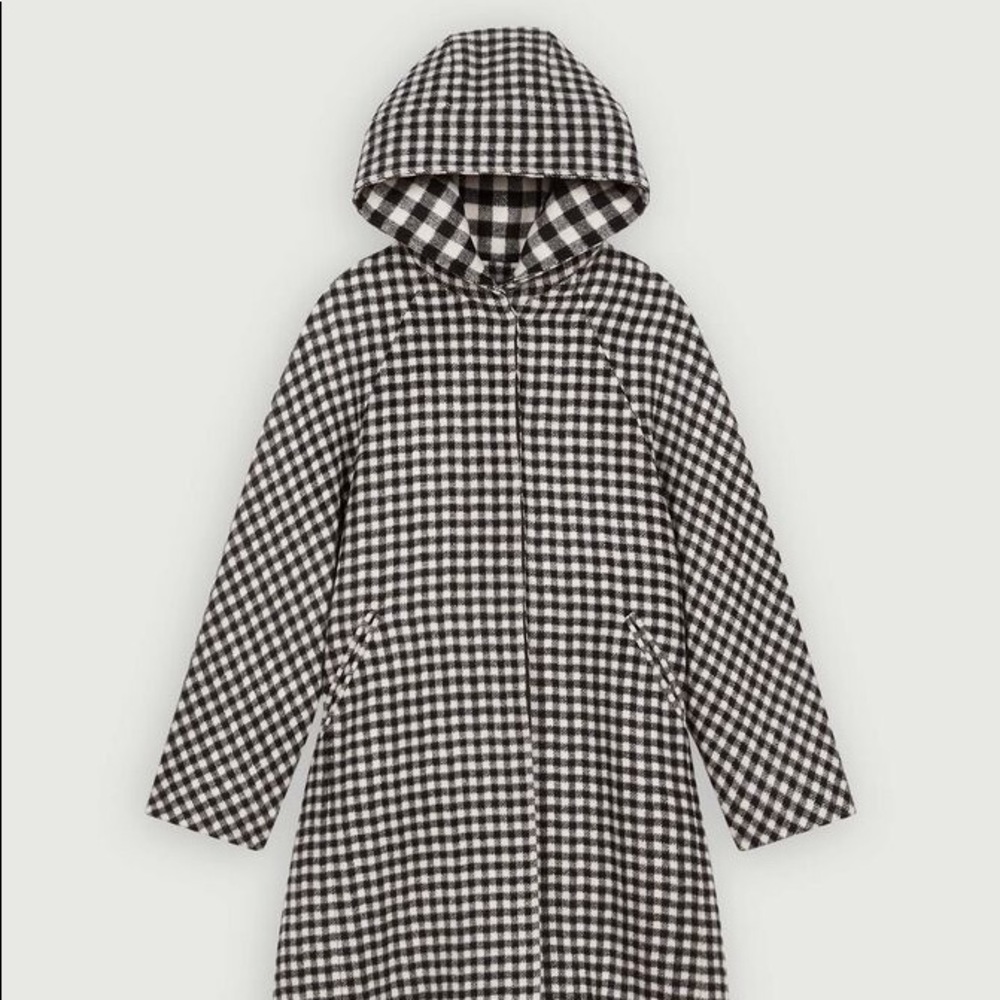 Maje gingham Coat New with tag Retail at $825